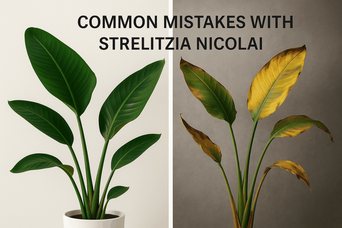 Veelgemaakte fouten bij verzorging van Strelitzia Nicolai kamerplant