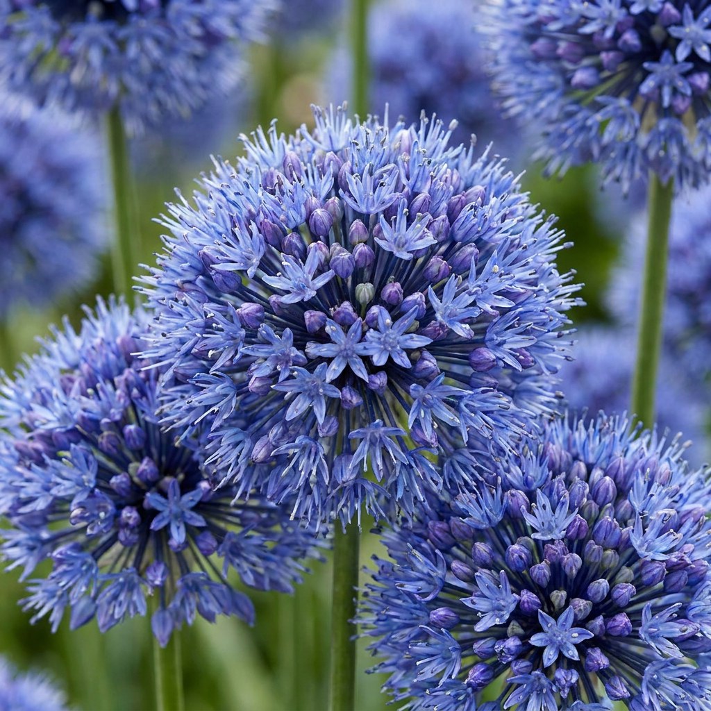 Prydløg Caeruleum i blomst