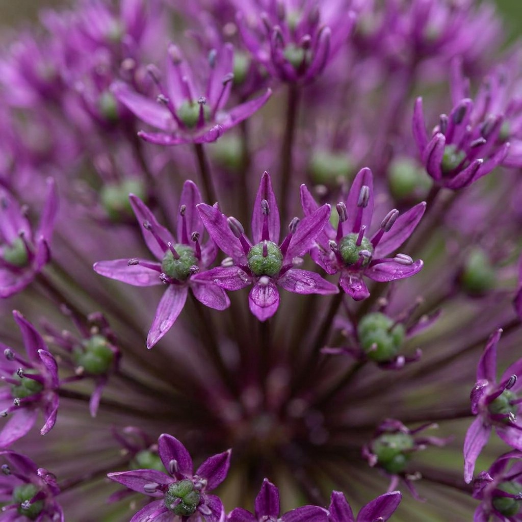 Bulbi di allium Miami in fiore