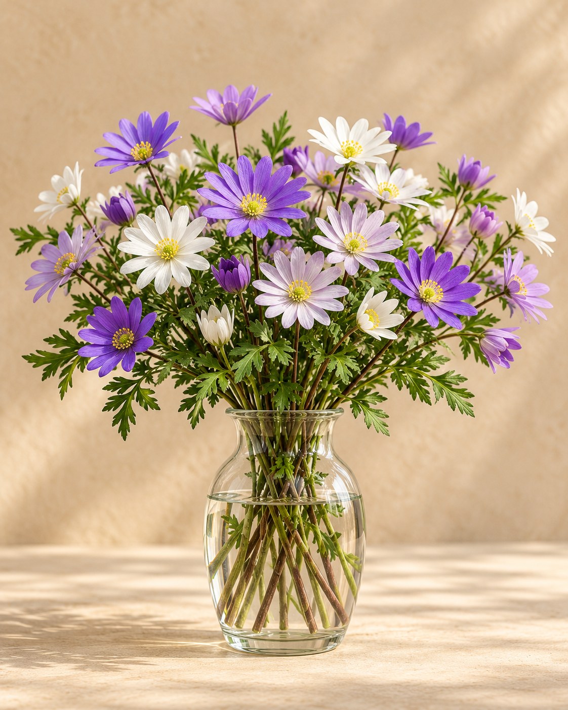 Anemoneknolde Blanda mix i blomst i en vase