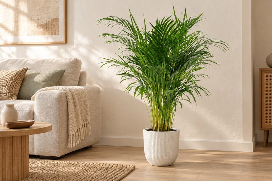 Palma Areca (Dypsis lutescens, areca bambù) 100 cm di altezza, vaso ø21 cm