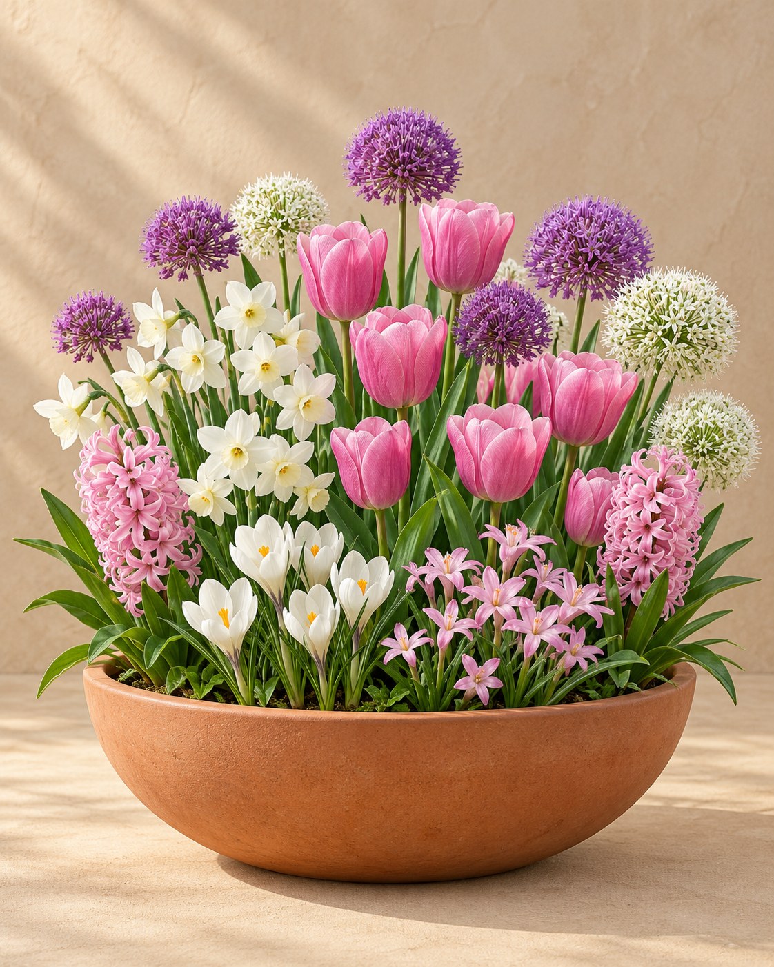 Bloem Bulb Garden Pink in bloei in een vaas