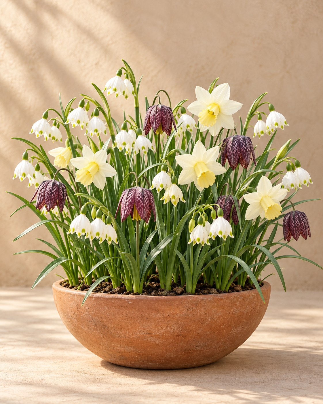 Bloem natte tuin mix in bloei in een vaas
