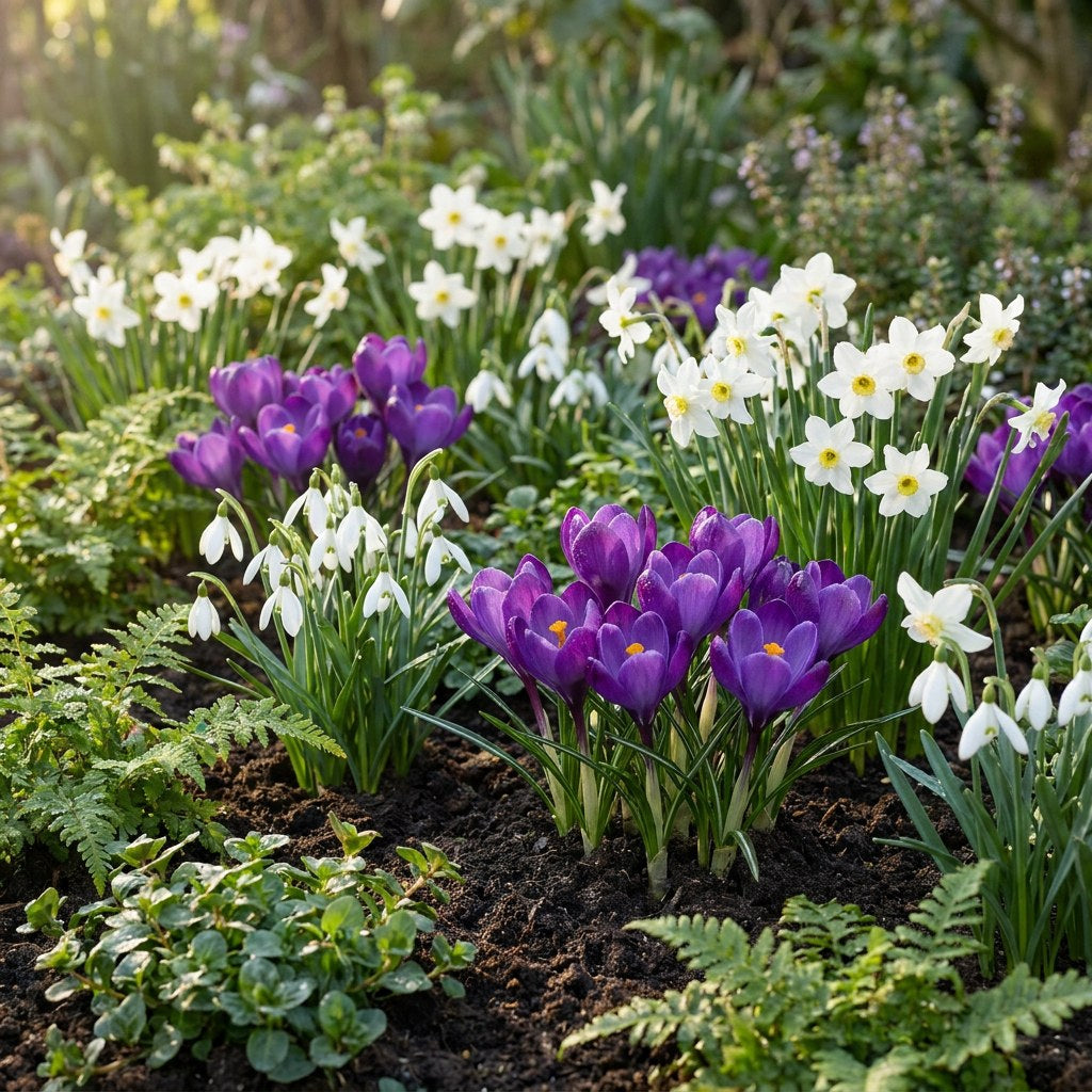 Bloem Schaduwtuin mix in bloei in de tuin