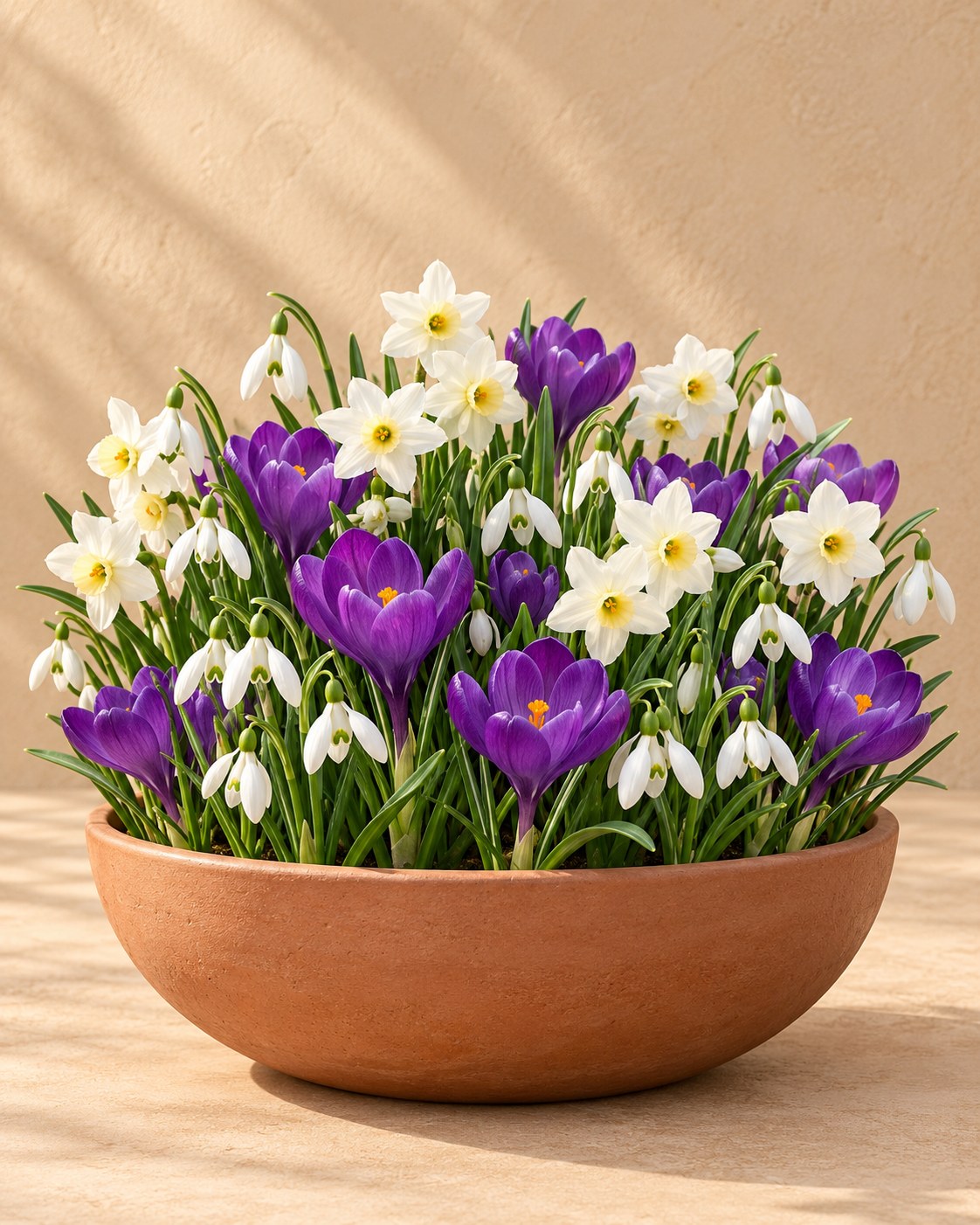 Bloem Schaduwtuin mix in bloei in een vaas