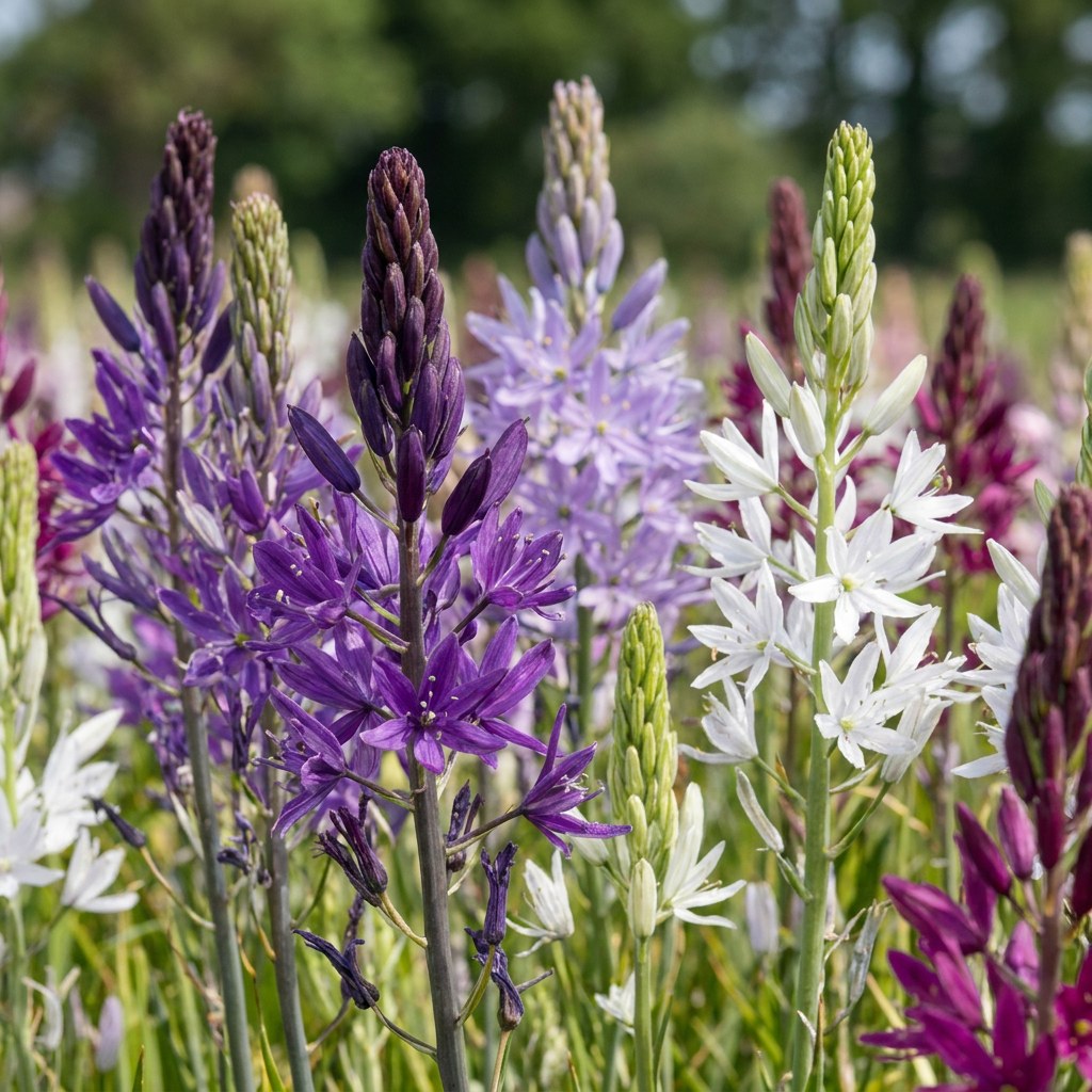 Camassia Leichtlinii mix in bloei