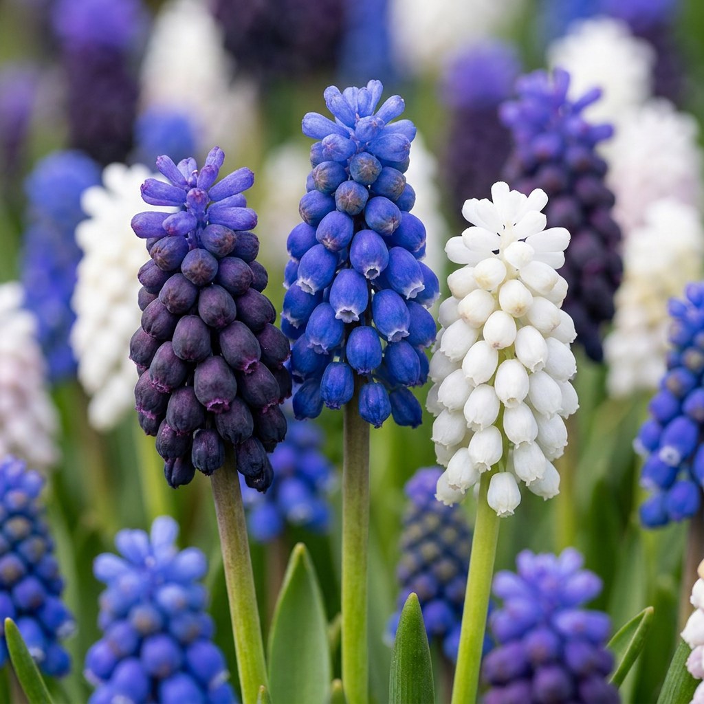 Bulbi di muscari Magic mix in fiore
