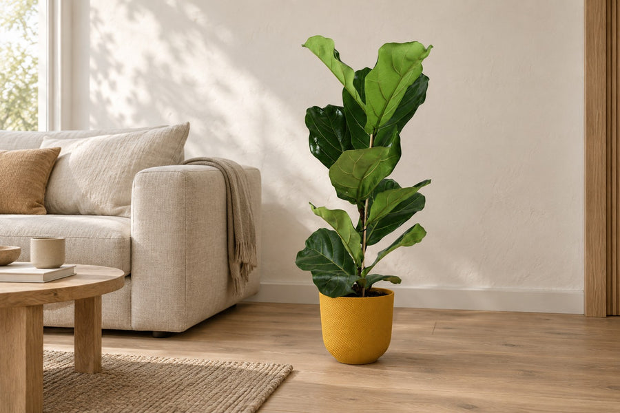 Ficus lyrata cespuglio (ficus lira) 80 cm di altezza