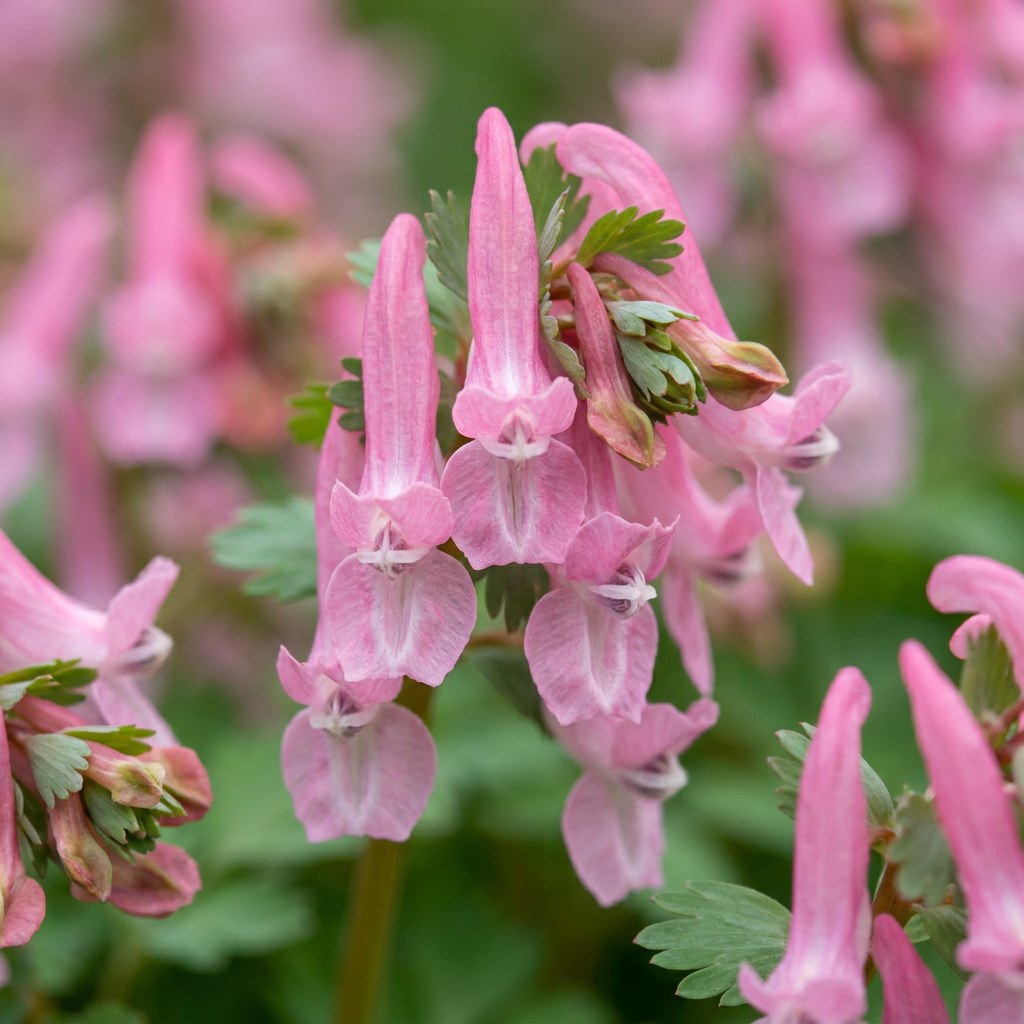 Lærkesporeknolde Beth Evans i blomst
