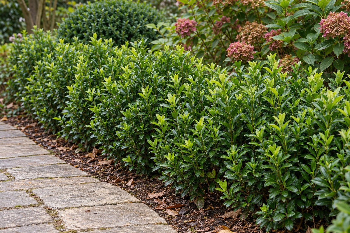 Japanse kardinaalsmuts 'Green Spire' aangeplant in de tuin