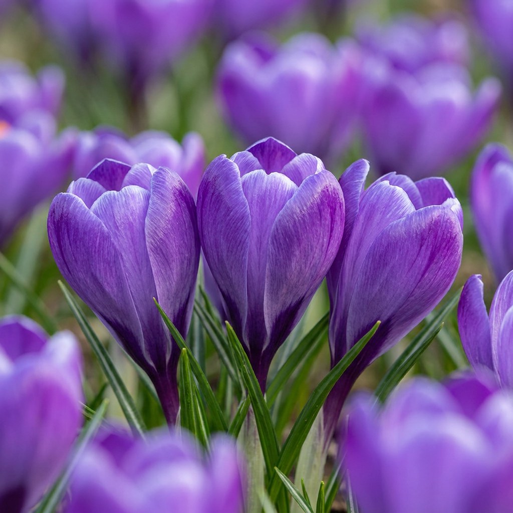 Krokus Blue in bloei