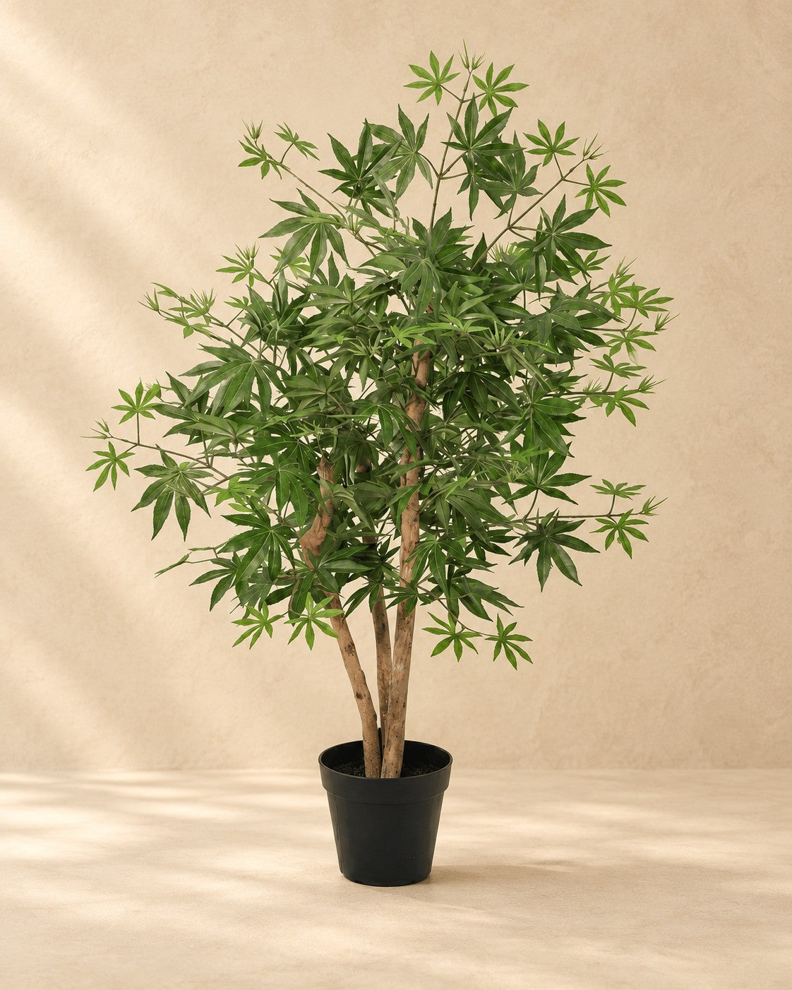 Kunstplant Acer Palmatum van 100 cm hoog in pot van 16 cm