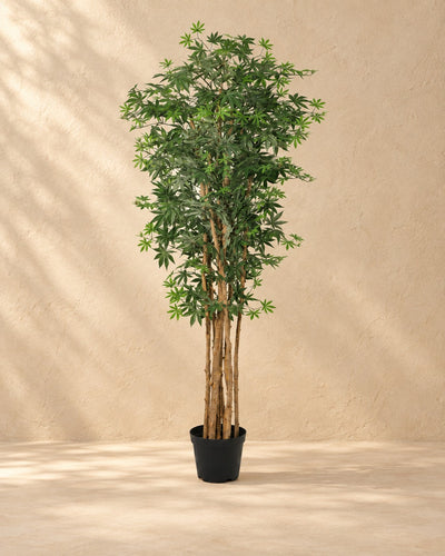 Kunstplant Acer Palmatum van 180 cm hoog in pot van 20 cm