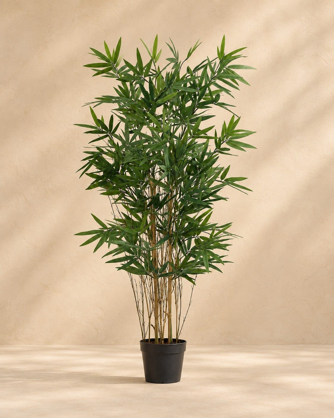 Kunstplant Bamboe van 123 cm hoog in pot van 18 cm