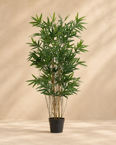 Plante artificielle Bambou, 123 cm de haut en pot de 18 cm