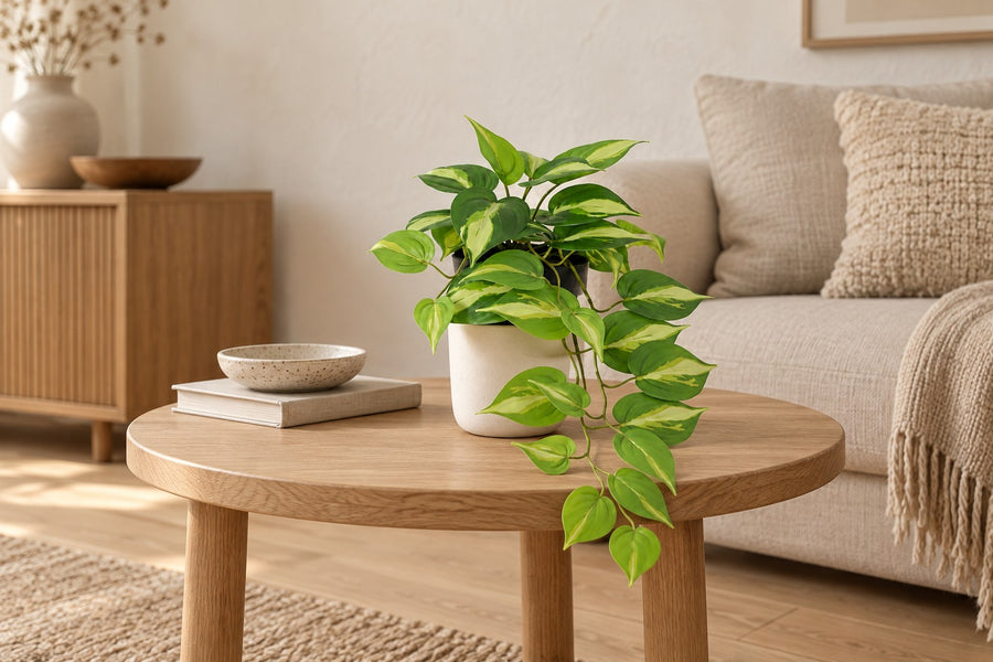 Kunstpflanze Epipremnum Variegata 37cm - ø9