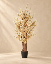 Kunstplant Eucalyptus geel (Eucalyptus sp.) van 125 cm hoog in pot van 18 cm