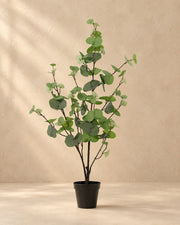 Kunstplant Eucalyptus groen (Eucalyptus sp.) van 86 cm hoog in pot van 13 cm