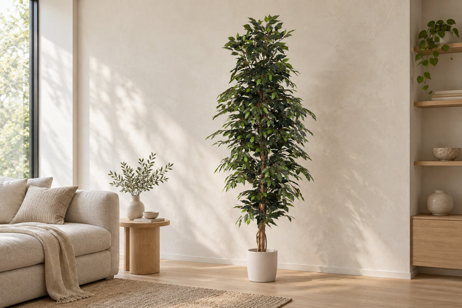 Kunstplant Ficus Benjamina 205cm - ø20