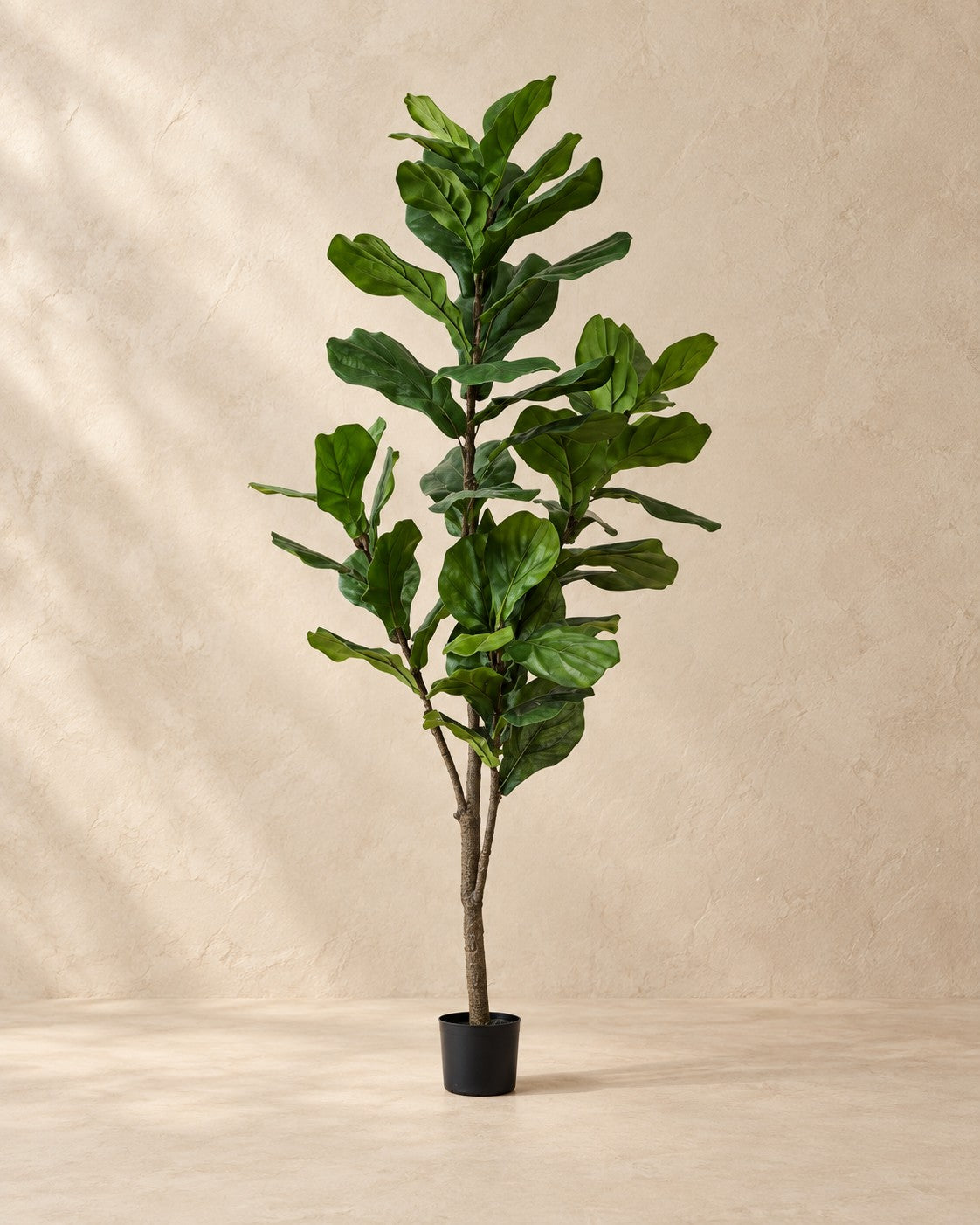 Kunstplant Ficus lyrata van 150 cm hoog in pot van 17 cm
