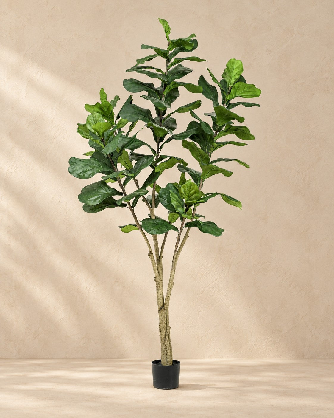 Kunstplant Ficus lyrata van 210 cm hoog in pot van 17 cm