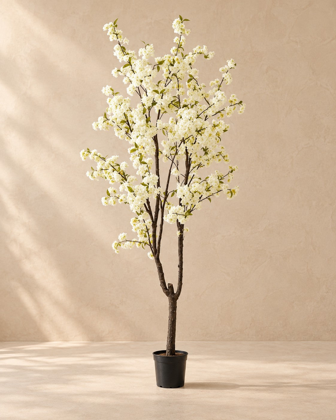 Kunstplant kersenbloesem (Prunus sp.) van 210 cm hoog in pot van 17 cm