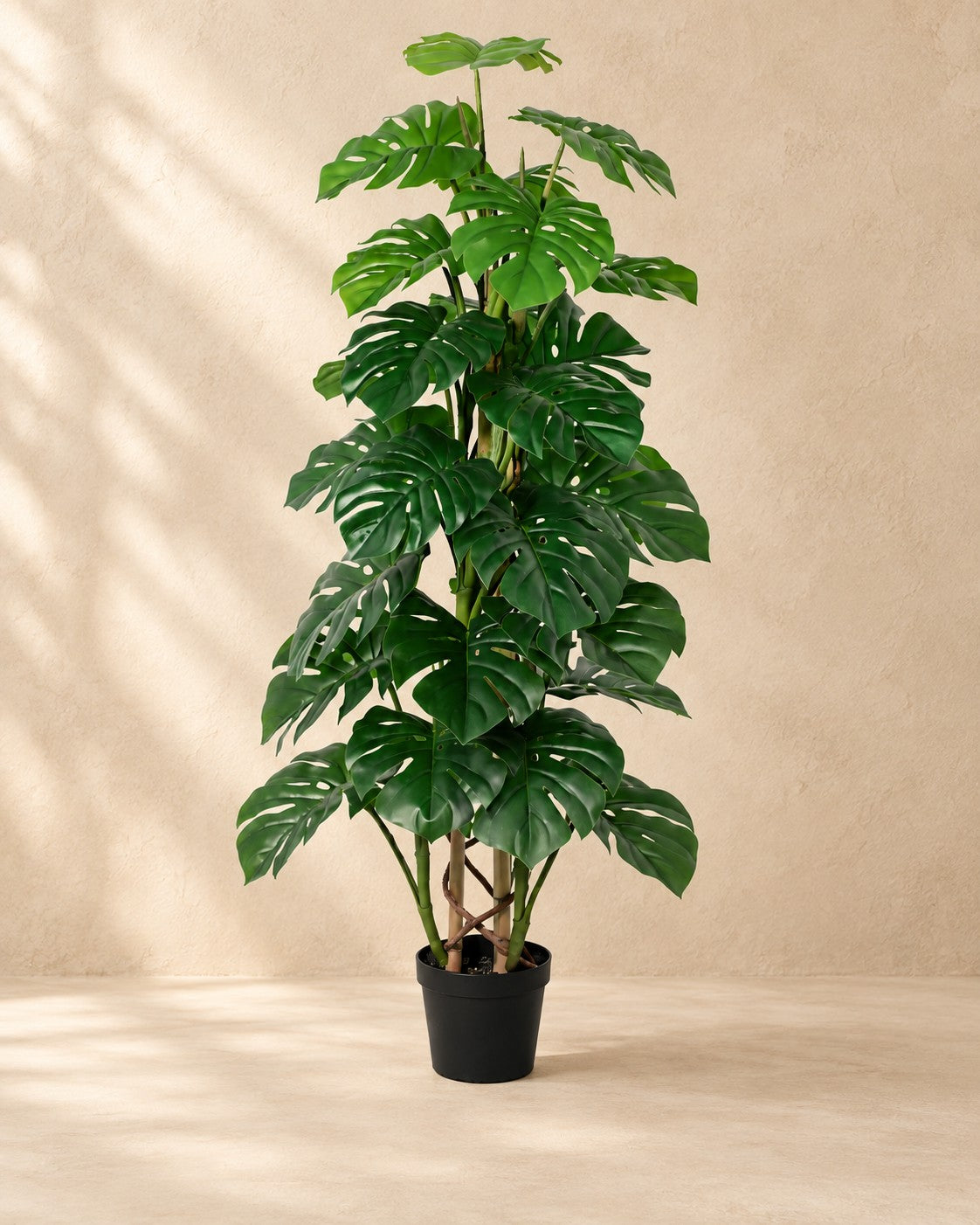 Plante artificielle Monstera Feuille de Singe (Monstera adansonii), 125 cm de haut en pot de 18 cm