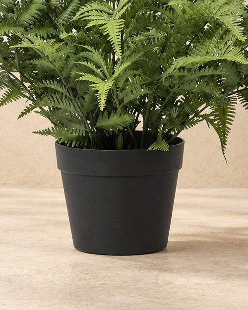Parte inferior de Planta artificial Nephrolepis exaltata con su maceta