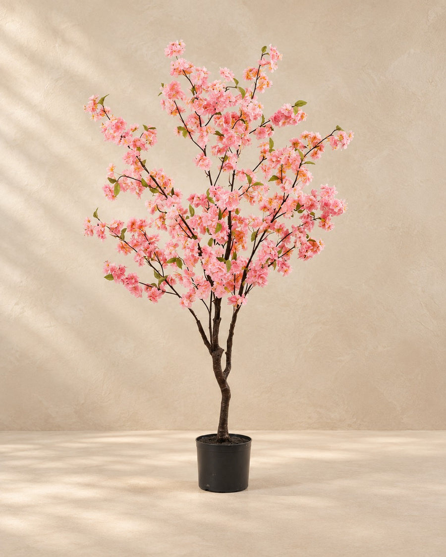 Kunstplant sierkers (Prunus) 135 cm hoog, pot ø15 cm