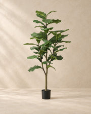 Kunstplant vioolbladplant (Ficus lyrata) van 125 cm hoog in pot van 14 cm