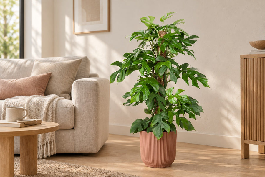 Monstera Minima (gatenplant) 80 cm hoog, pot ø19 cm
