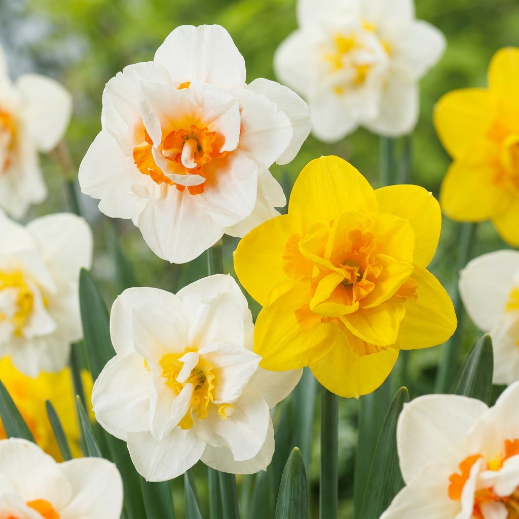 Narcis Double mix in bloei