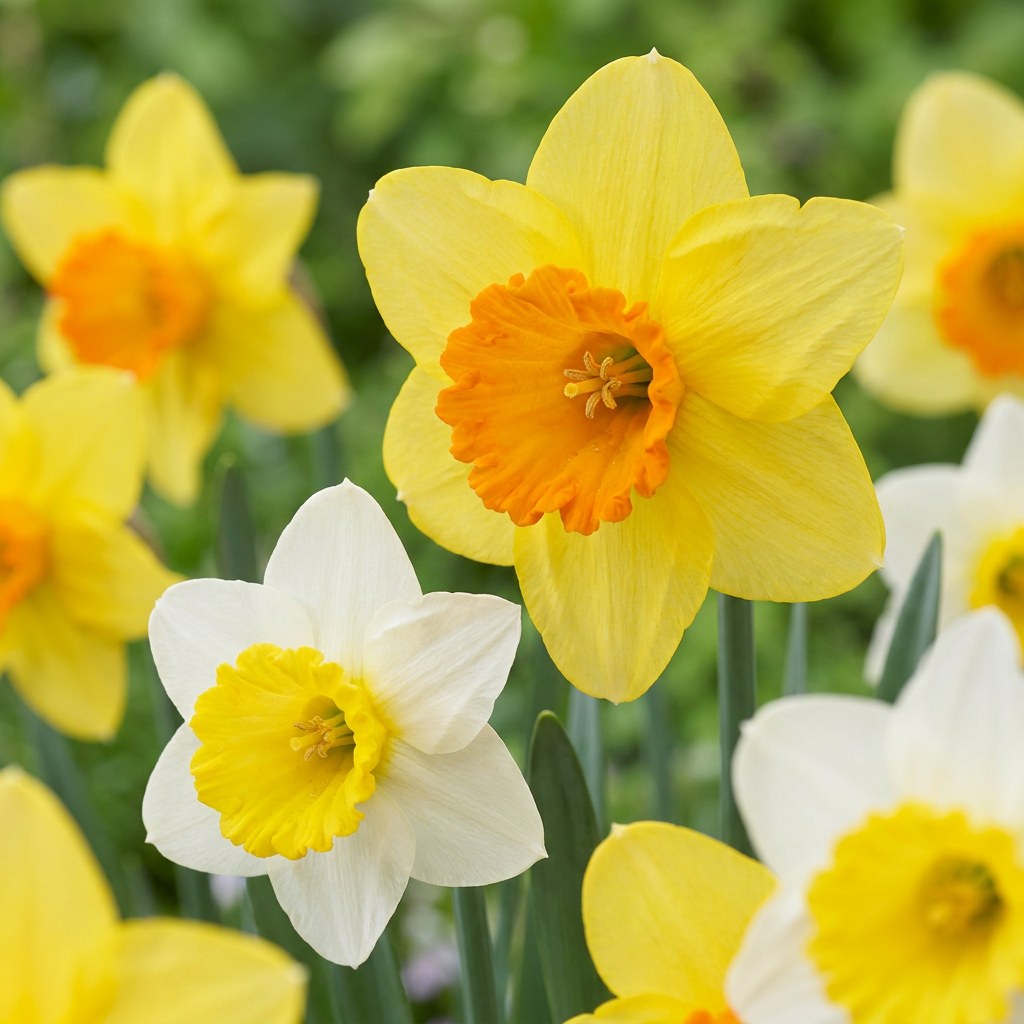 Narcis Grootbloemige mix in bloei