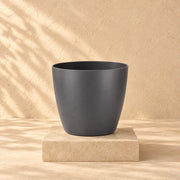 Maceta decorativa Elho Brussels round antracita Ø30 x H27 cm
