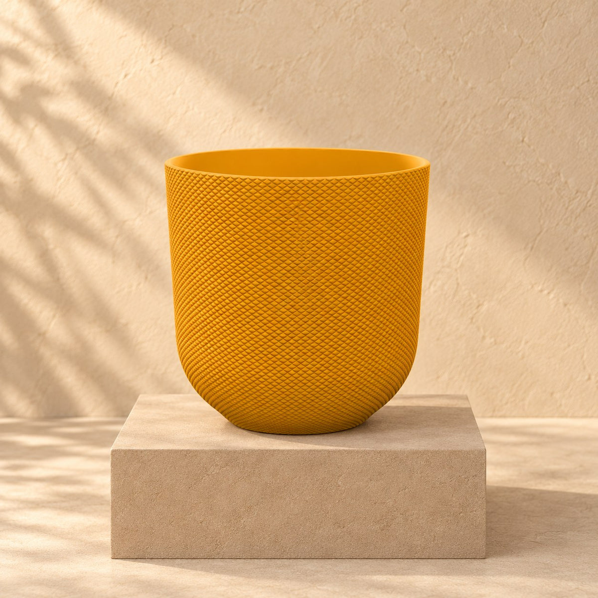 Sierpot Elho Jazz Round amber yellow Ø14 x H13 cm