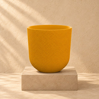 Sierpot Elho Jazz Round amber yellow Ø23 x H21 cm
