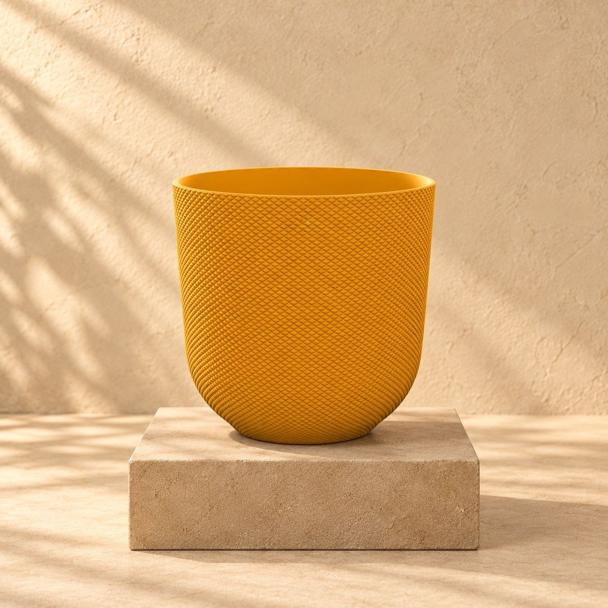 Sierpot Elho Jazz Round amber yellow Ø26 x H24 cm