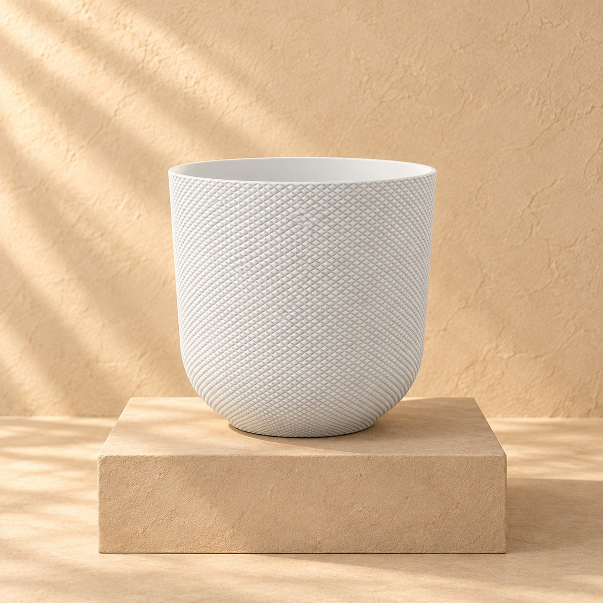 Sierpot Elho Jazz Round wit Ø23 x H21 cm