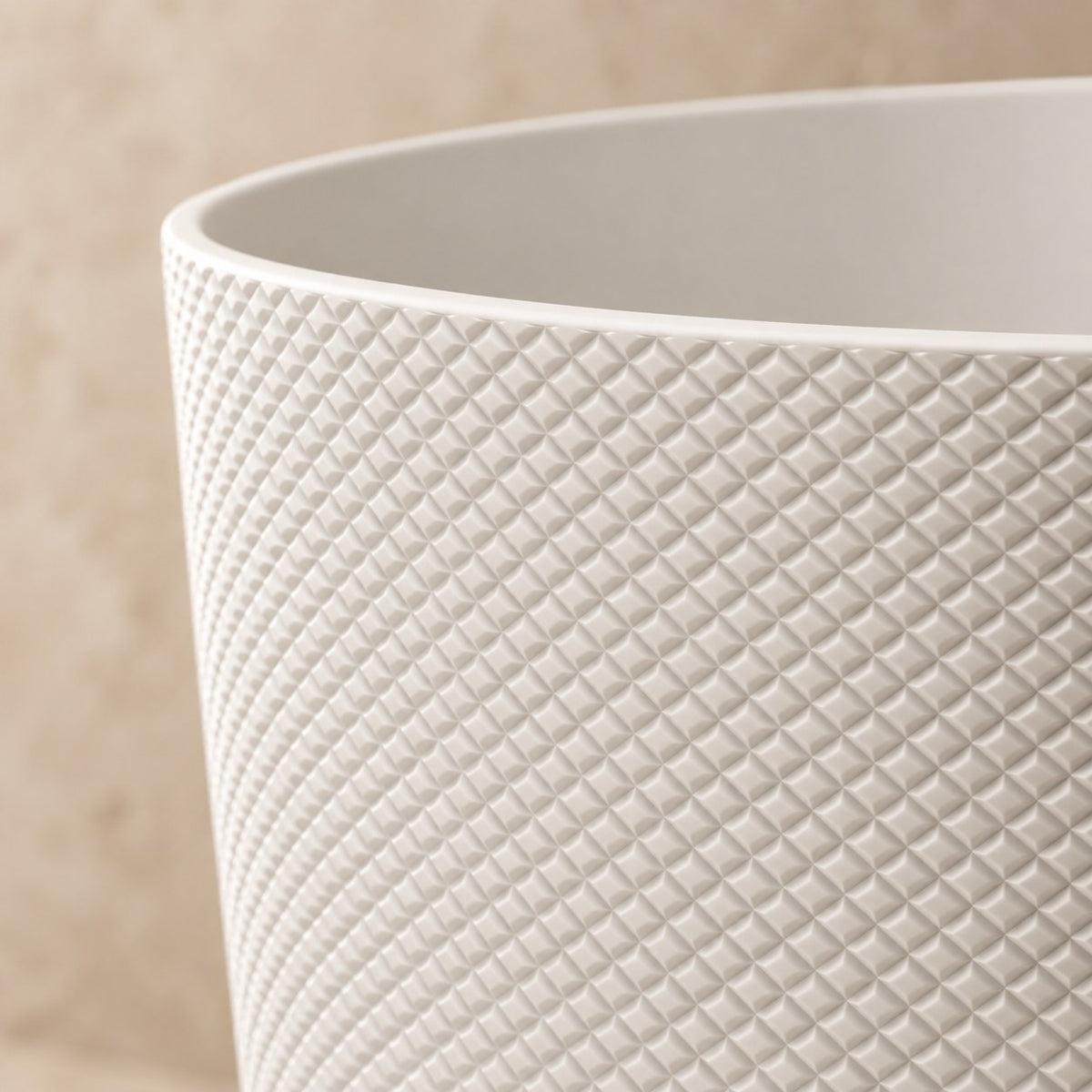 Sierpot Elho Jazz Round wit Ø23 x H21 cm, detail van het oppervlak