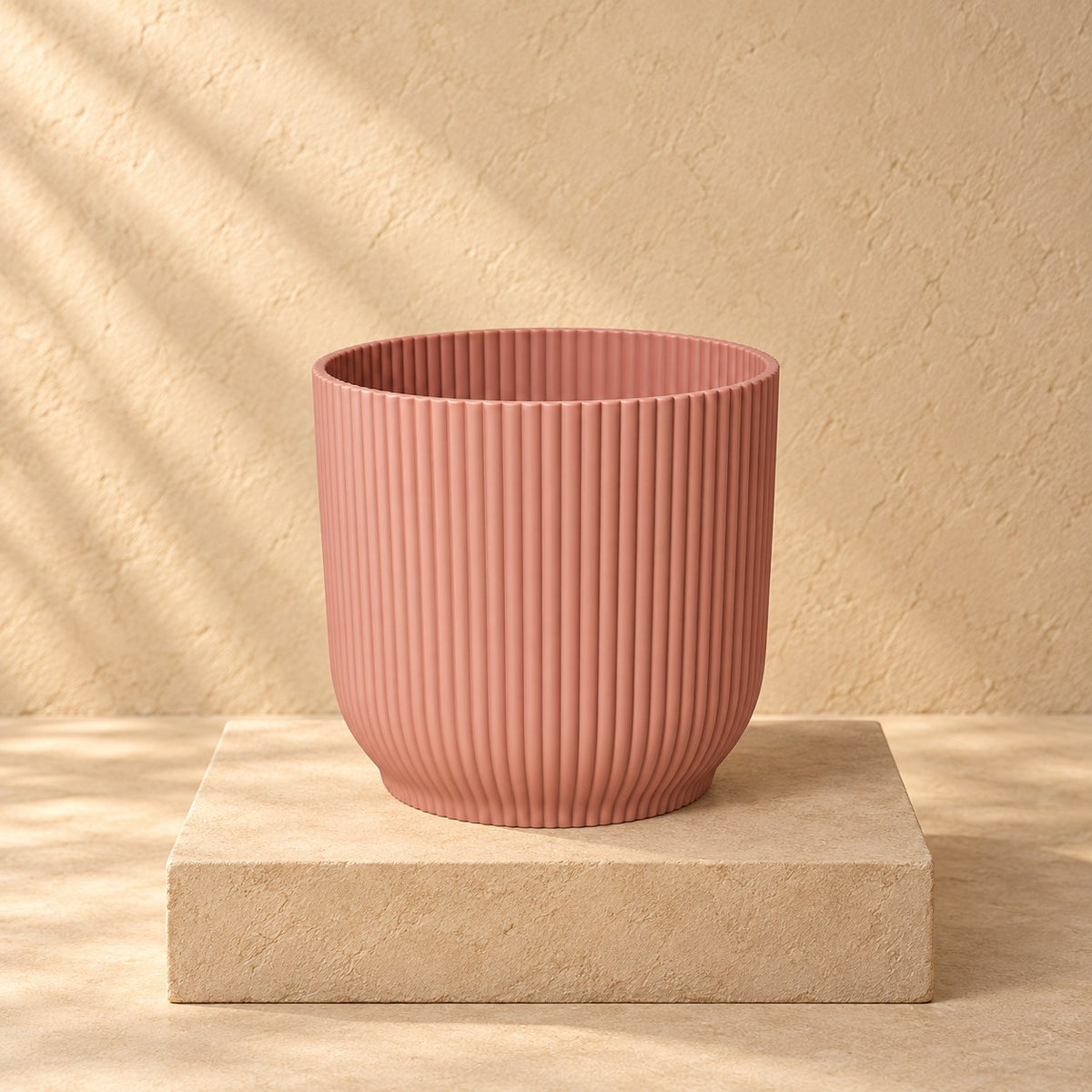 Maceta decorativa elho Vibes Fold Round rosa Ø18 x H17 cm