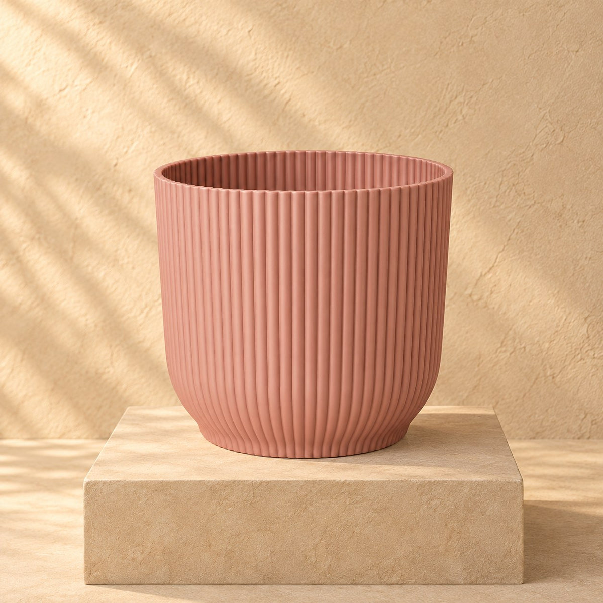 Ziertopf elho Vibes Fold Round rosa Ø25 x H23 cm