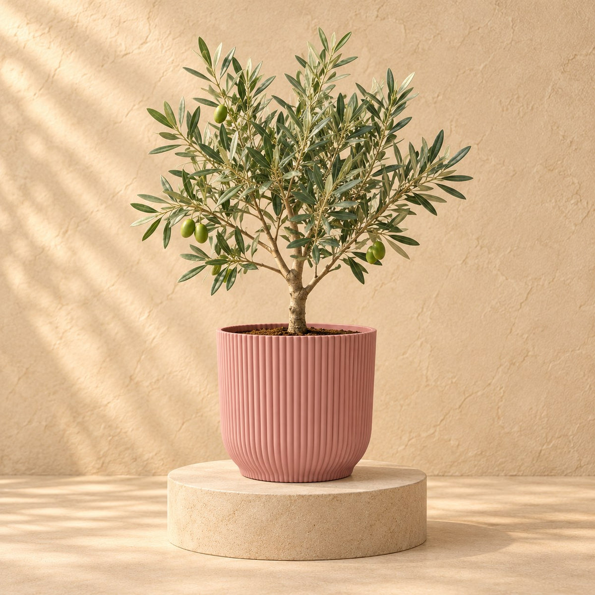 Sierpot elho Vibes Fold Round roze Ø25 x H23 cm, beplant
