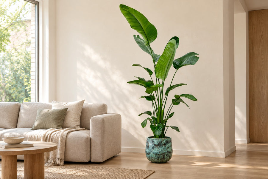 Strelitzia nicolai (witte paradijsvogel) 200 cm hoog, pot ø27 cm