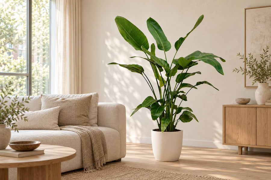 Strelitzia nicolai (witte paradijsvogel) 150 cm hoog, pot ø21 cm