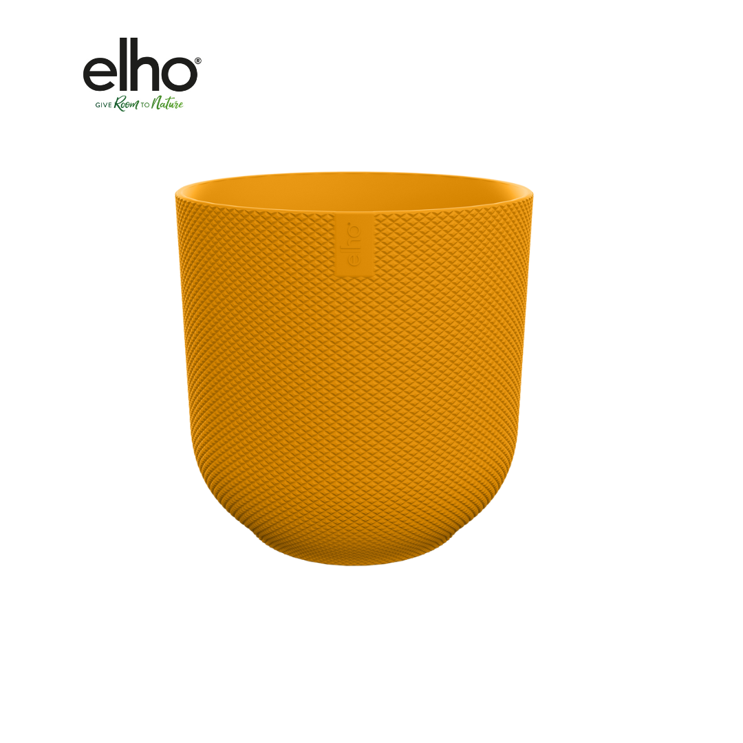Sierpot Elho Jazz Round amber yellow Ø14 x H13 cm