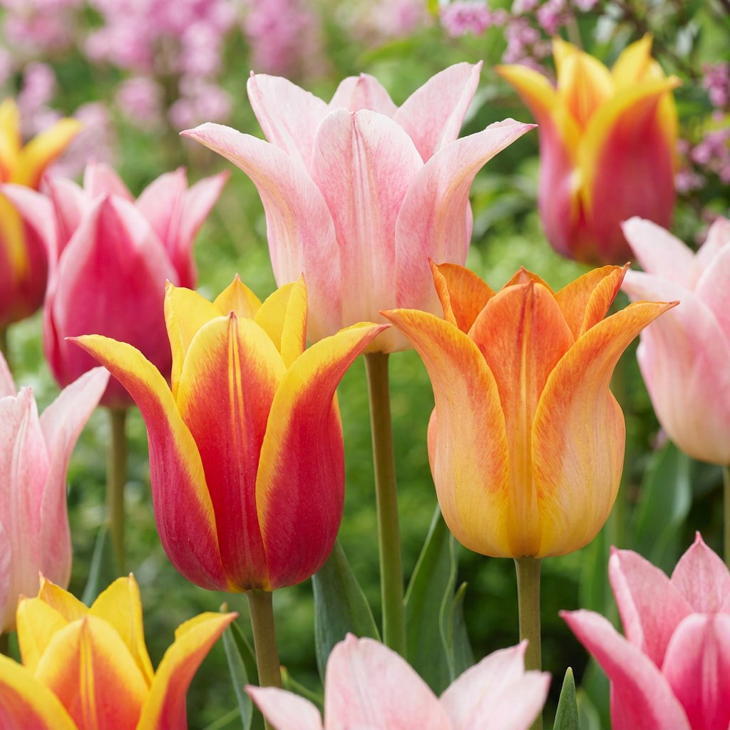 Tulpen Ballade mix in bloei