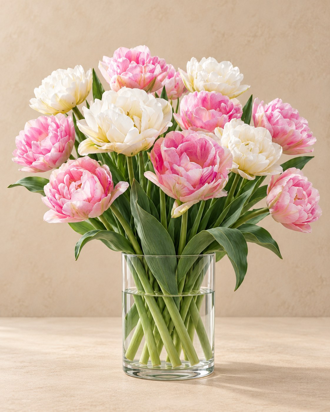 Tulip bulbs Double Sensation in flower in a vase
