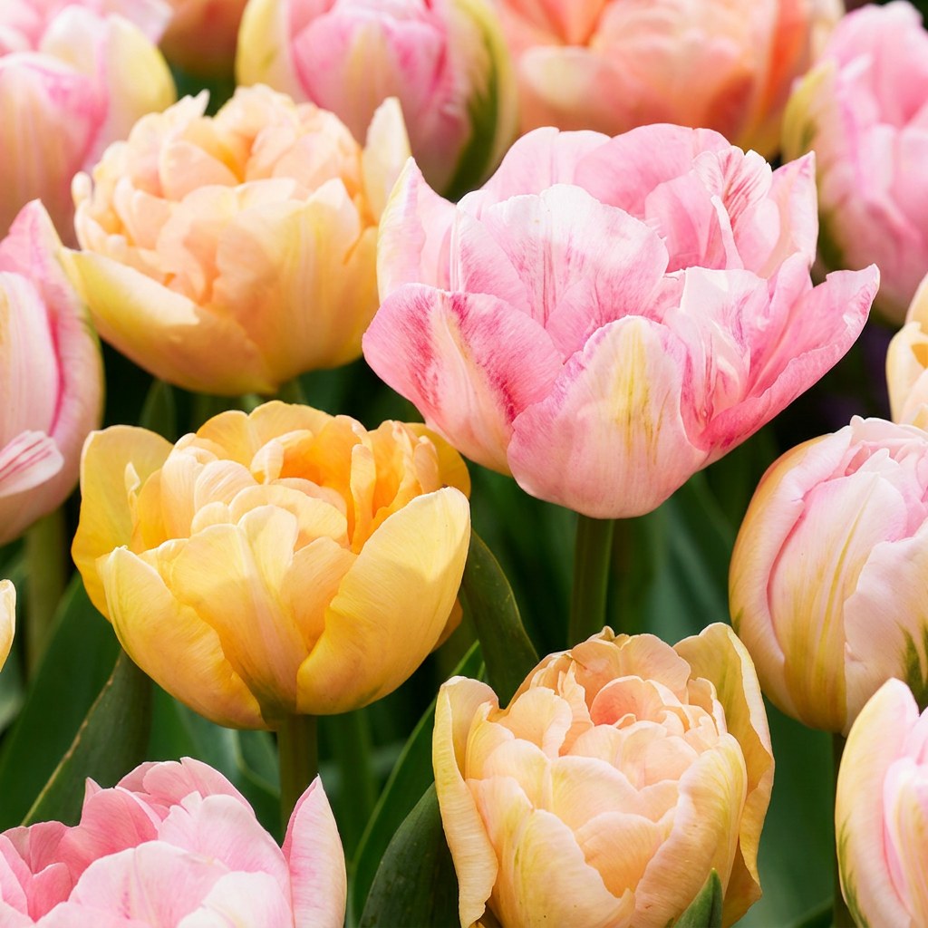 Tulpen Peaches & Kisses in bloei