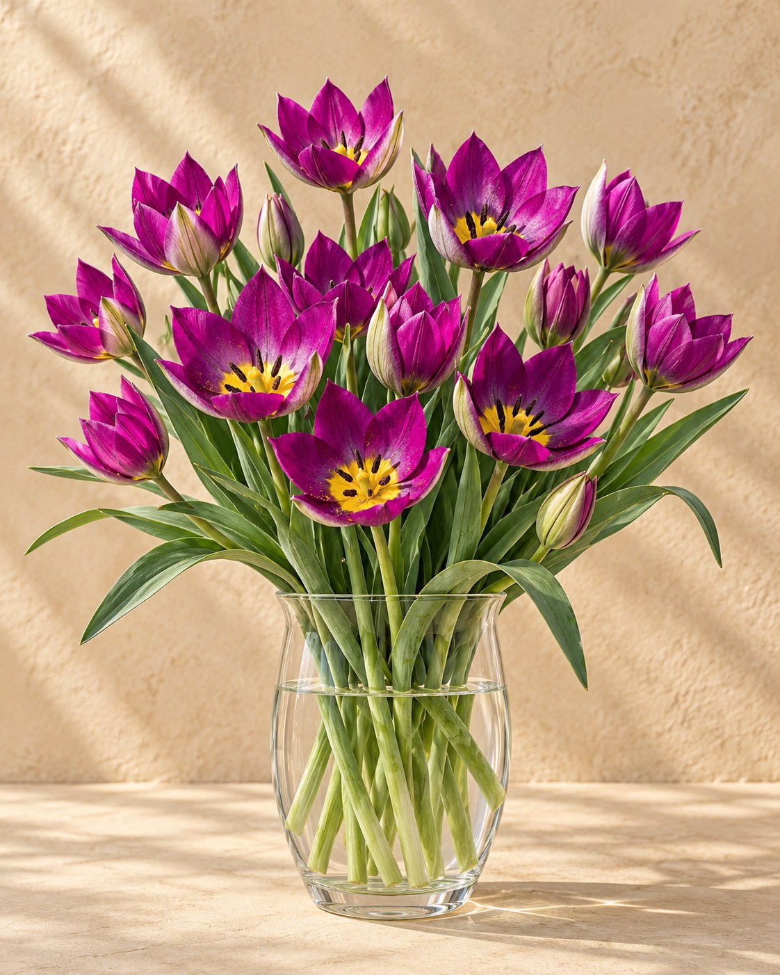 Tulipanløg Persian Pearl i blomst i en vase