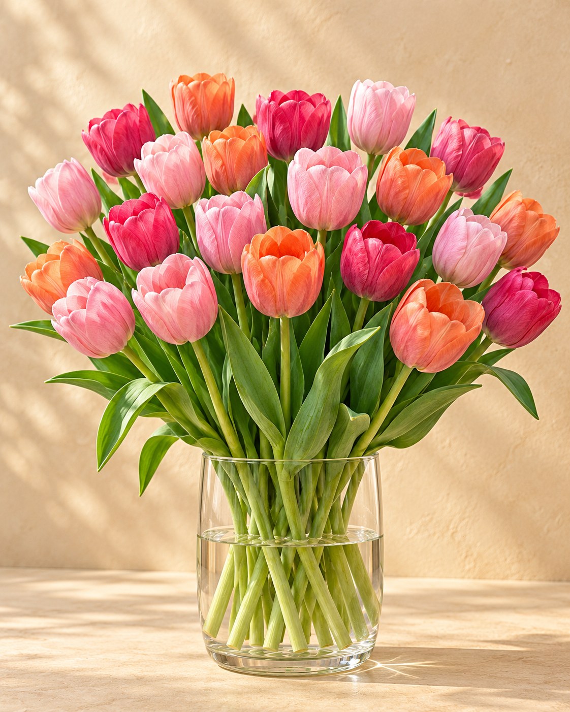 Tulpen Positive Vibe in bloei in een vaas